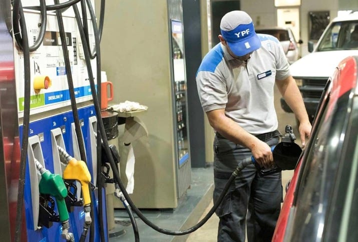 YPF aumenta en un 3,5% promedio sus combustibles desde la medianoche