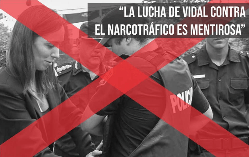 La lucha de Vidal contra el narcotráfico es mentirosa, aseguran desde la gestión de Mario Secco