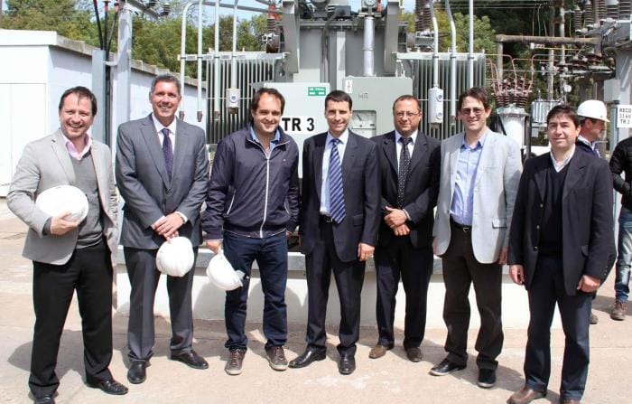 La Porta y Maggiotti inauguraron obra de energía eléctrica en Navarro