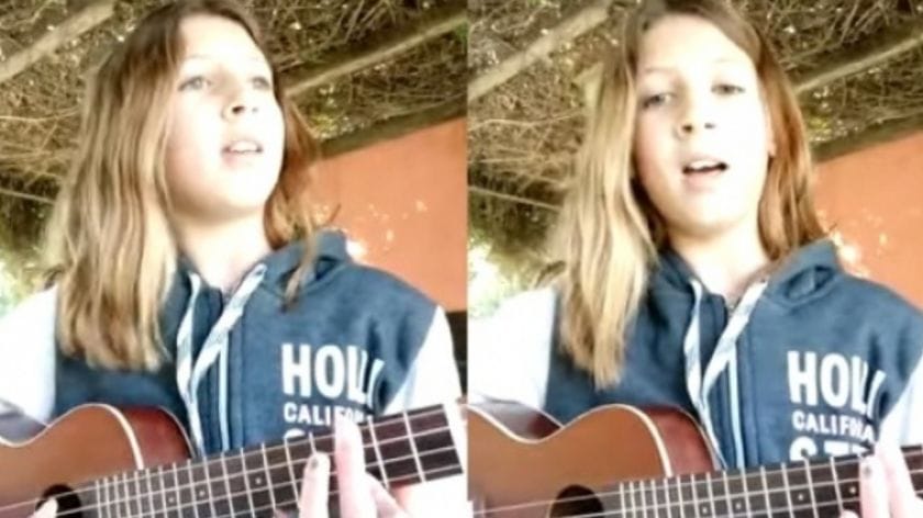 Femicidios: Nena de 12 años interpretó canción conmovedora para Navila
