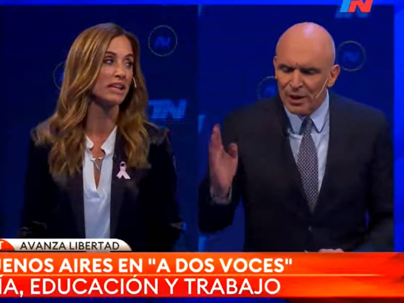 El fuerte cruce entre Espert y Tolosa Paz durante el debate de candidatos en Provincia: "Usted habla estupideces"