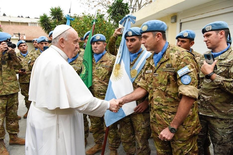 El Papa Francisco saludó a Cascos Azules en Chipre: Por qué Argentina participa de esa Misión de Paz