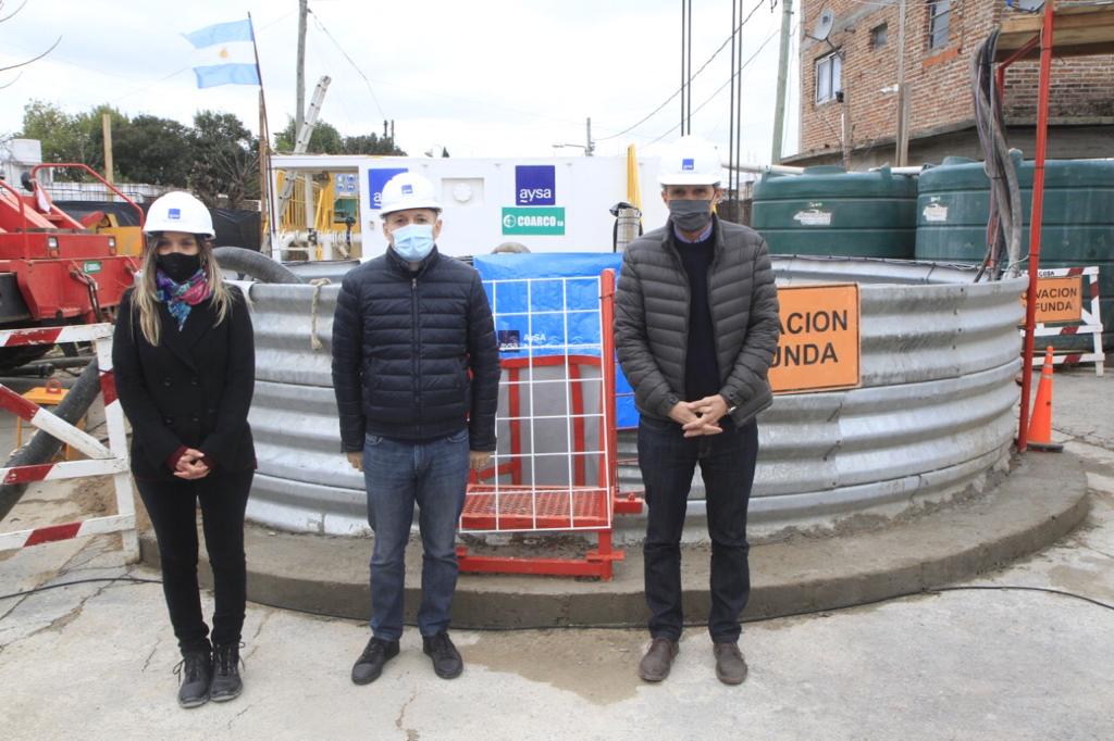 Esteban Echeverría: Galmarini, Katopodis y Gray inauguraron una red de agua potable
