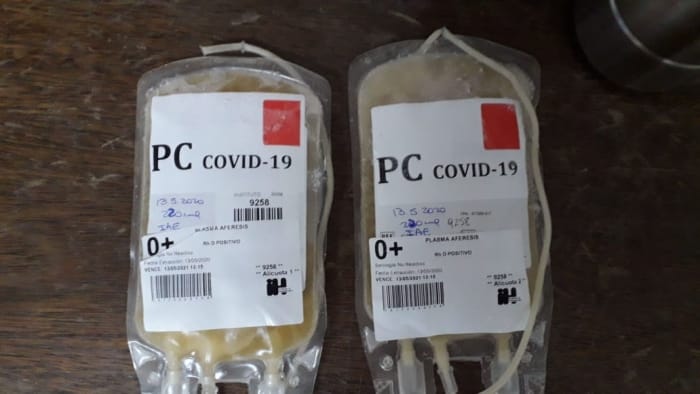 Tratamiento para Coronavirus: Provincia hace la primera entrega de plasma para paciente grave