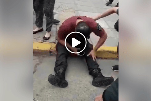 Video: Auto de Campana se resiste a control y choca a policía de la Ciudad