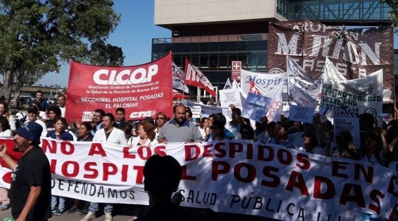 Hospital Posadas: Protesta en reclamo de la reincorporación de despedidos