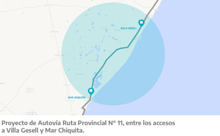 Ruta 11: Impulsan el proyecto para convertirla en autovía en el tramo de Madariaga, Villa Gesell y Mar Chiquita