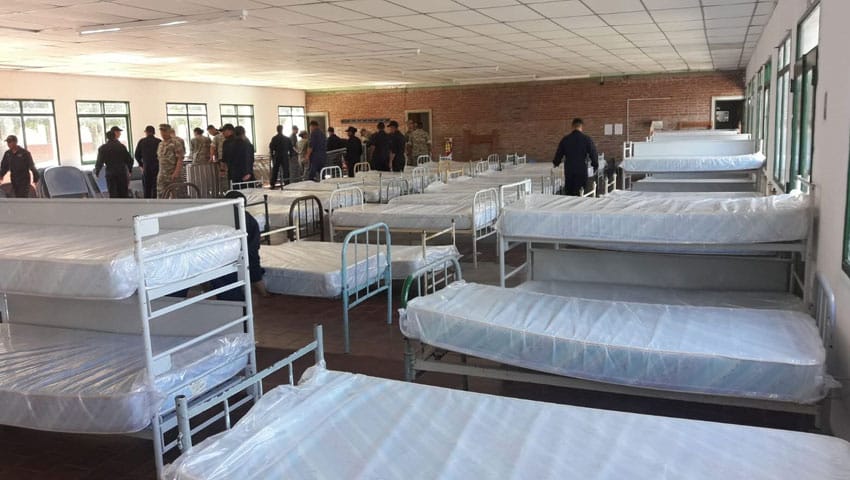 Coronavirus: En Punta Indio, Municipio y Fuerza Aeronaval N°1 prepararon más camas ante la emergencia