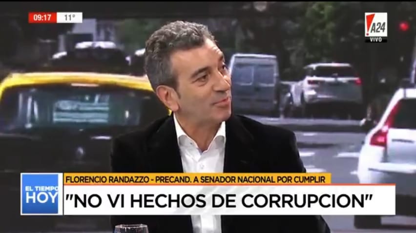 Randazzo: "Nunca vi hechos de corrupción en los gobiernos de Néstor y Cristina"