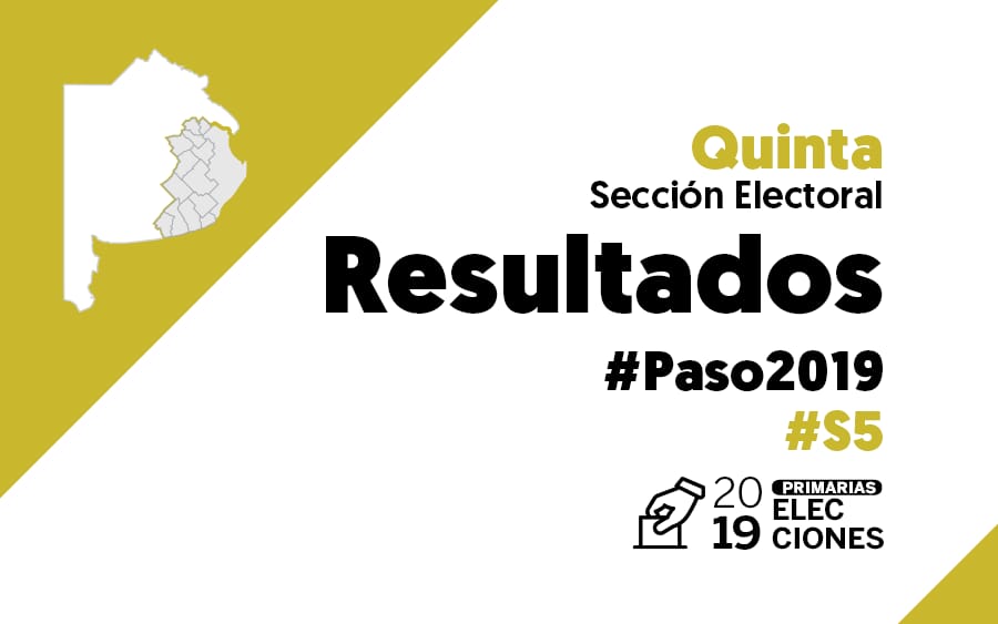 Elecciones Paso 2019: Resultados oficiales en la Quinta Sección Electoral