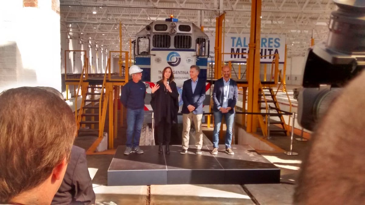 Macri y Vidal inauguraron nuevos Talleres ferroviarios de Mechita en Bragado