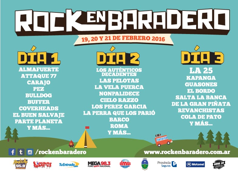 Rock en Baradero con Attaque 77, Kananga, La Vela Puerca y más
