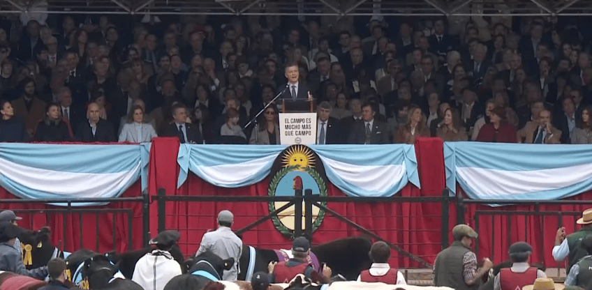 Macri en La Rural: "Lo que hemos hecho es sacarle el pie de encima, y el campo respondió" 