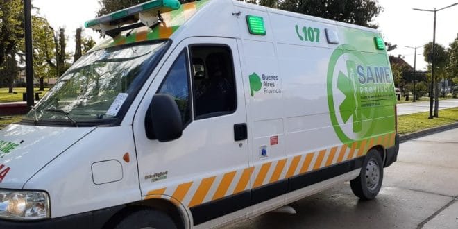 Roque Pérez: Llegó la ambulancia del SAME 