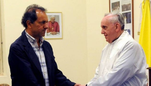 Scioli mantendrá una reunión con el Papa Francisco 