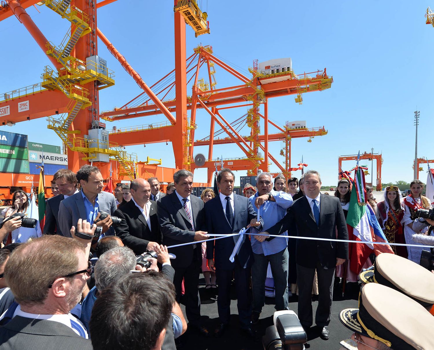 La Plata: Scioli inauguró nuevo puerto de contenedores 