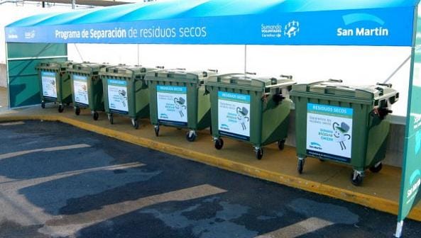 General San Martín: Carrefour suma nuevos contenedores para separar la basura