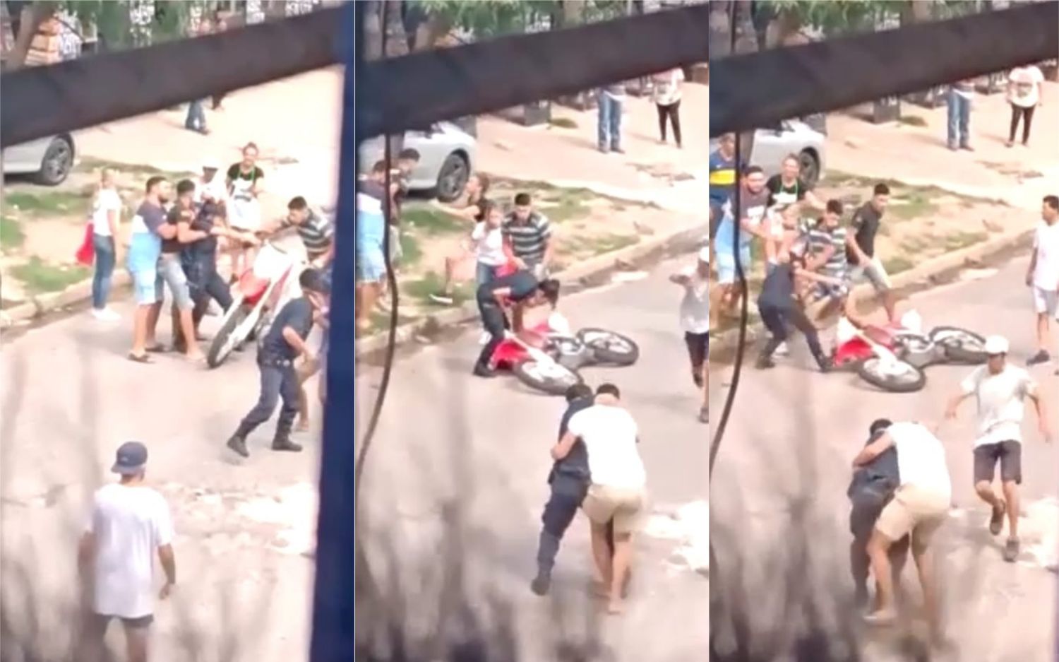 Sigue la barbarie en cuarentena: Atacaron a una mujer policía y a otro efectivo para que no les secuestren la moto en El Jagüel