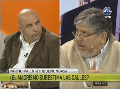 Duro cruce entre el "Tuta" Torres y el "Chino" Navarro en televisión