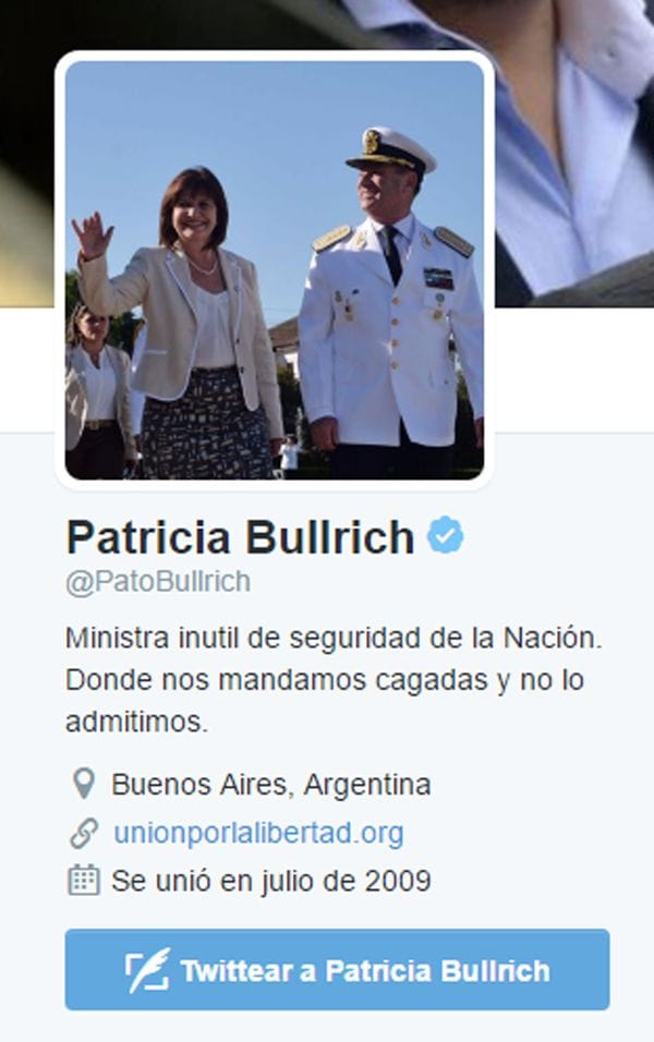 El hackeo al twitter de Bullrich incluyó 30 correos del Ministerio de Seguridad