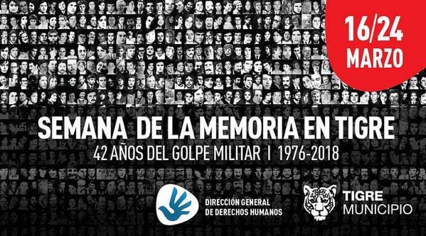 Amplia agenda de actividades por la Semana de la Memoria en Tigre