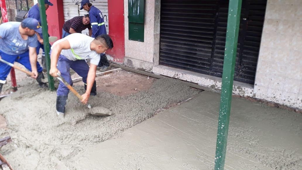 En Tigre avanzan con la remodelación de veredas en Ricardo Rojas