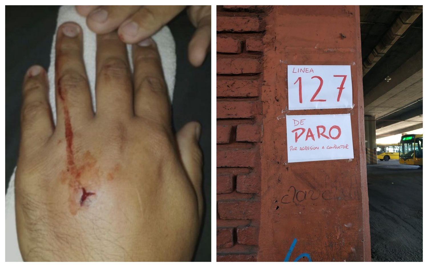 Asaltaron a un colectivero en San Martín y le dispararon en la mano: Hay 4 líneas de paro