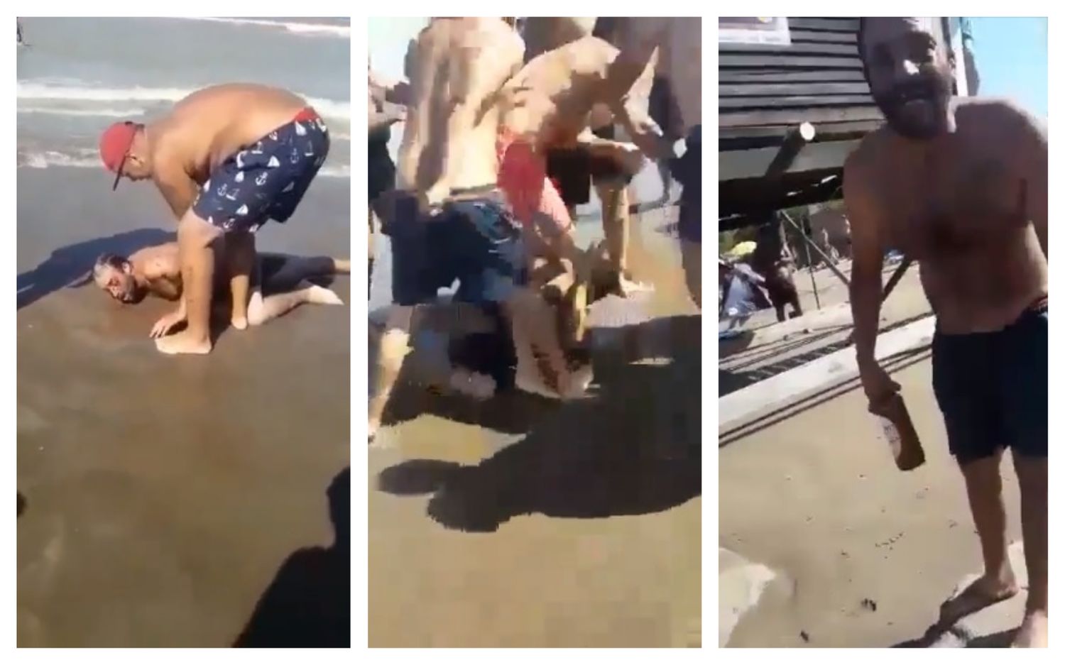 Las Toninas ATR: Violenta pelea entre guardavidas y jóvenes borrachos que estaban en la playa