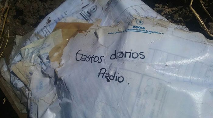 Bahía Blanca: Hallan documentación de la Uocra en un arroyo