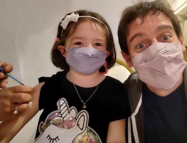 Vacunación menores: Lucia de 5 años es la primera inoculada contra el Covid-19 de Mar del Plata