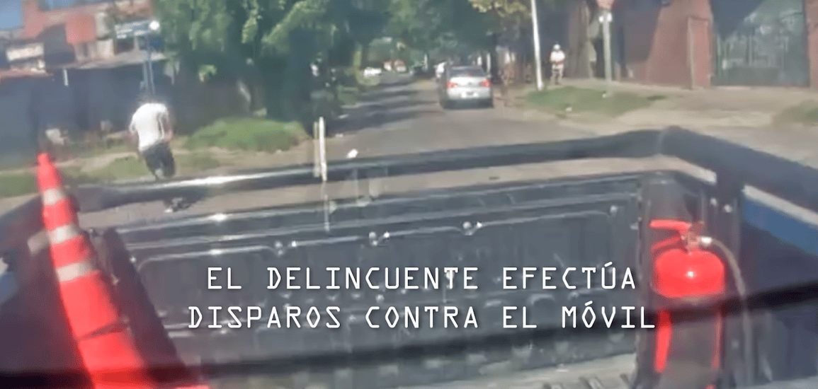 Video: Disparos y velocidad en cinematográfica persecución en San Miguel a ladrón de un auto