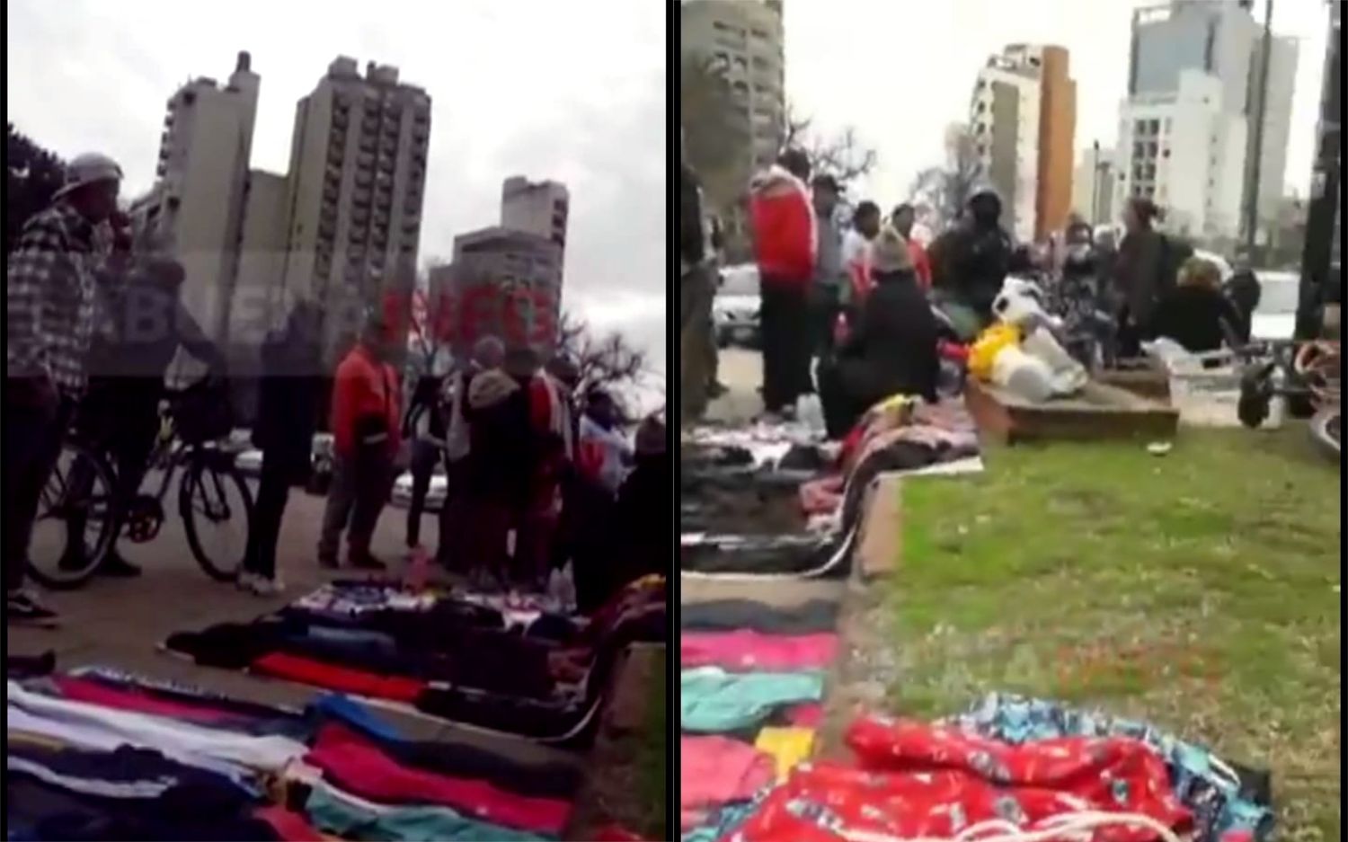 Video: Tensión entre vendedores ambulantes y efectivos de la policía en La Plata