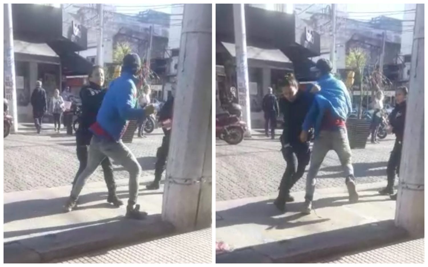 Video: Un hombre atacó a piñas a dos mujeres policías mientras era detenido en La Matanza
