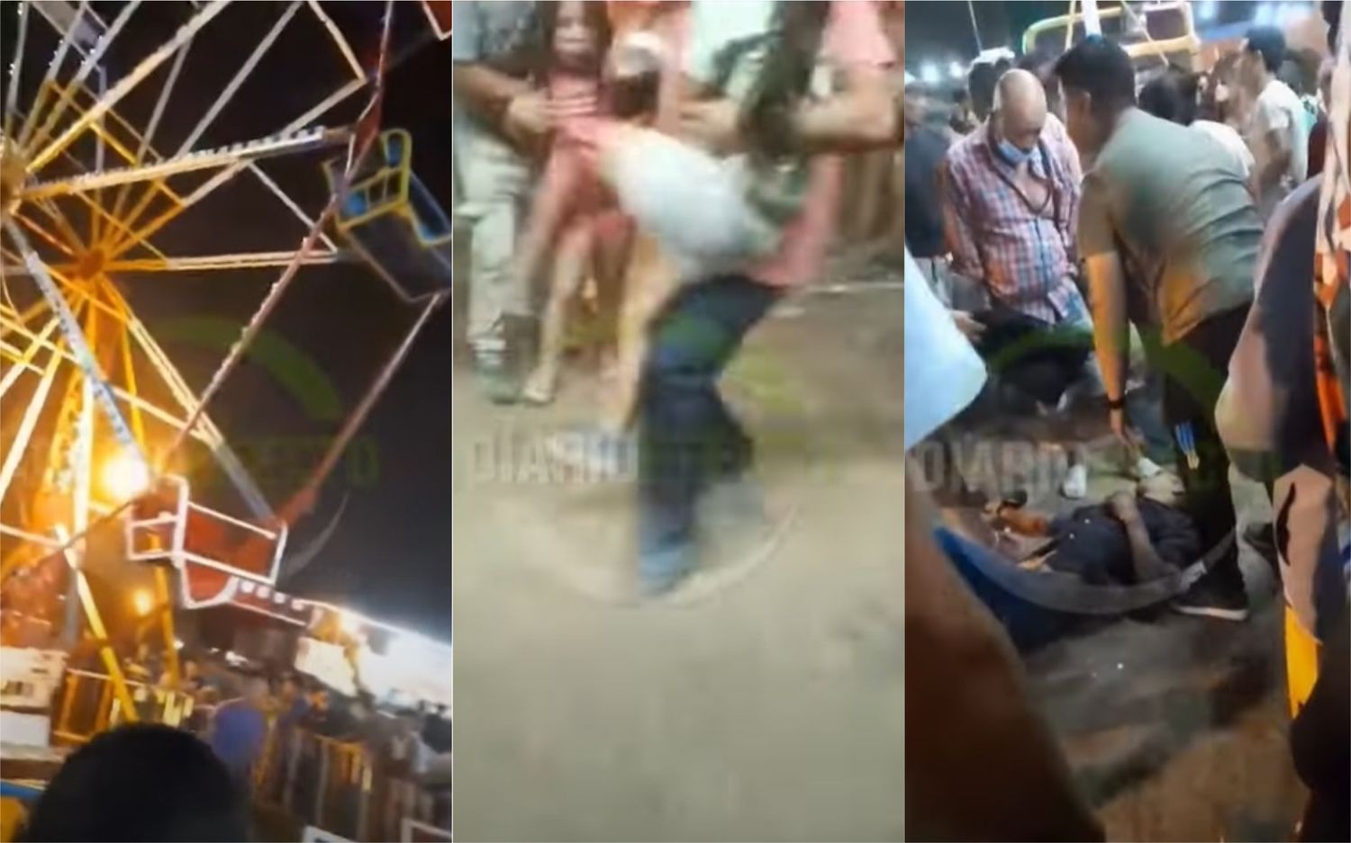 Video impactante: Un nene y su padre cayeron de la vuelta al mundo en un parque de diversiones de José C. Paz