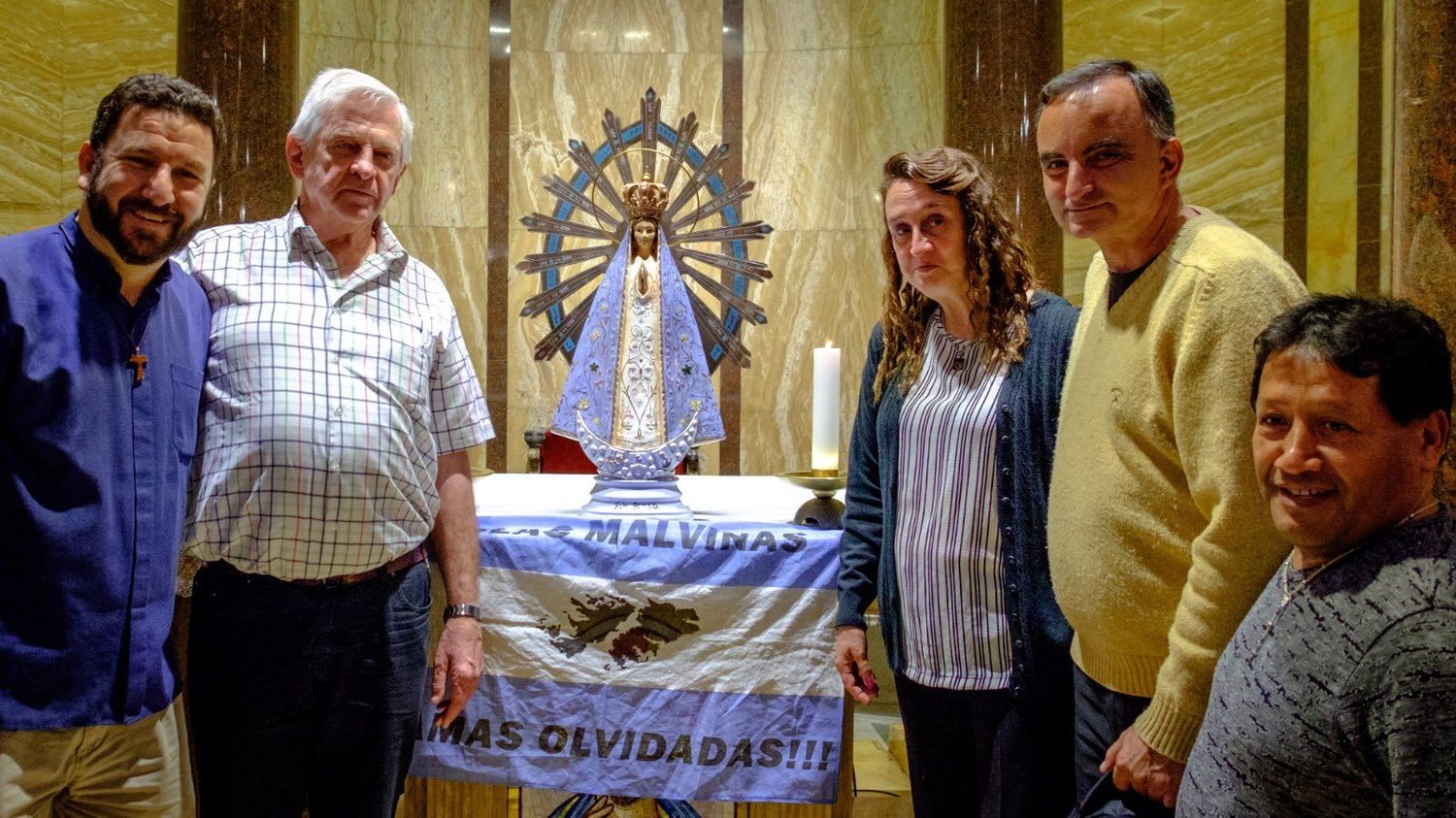Florencio Varela: Llega la Virgen de Luján repatriada de Malvinas