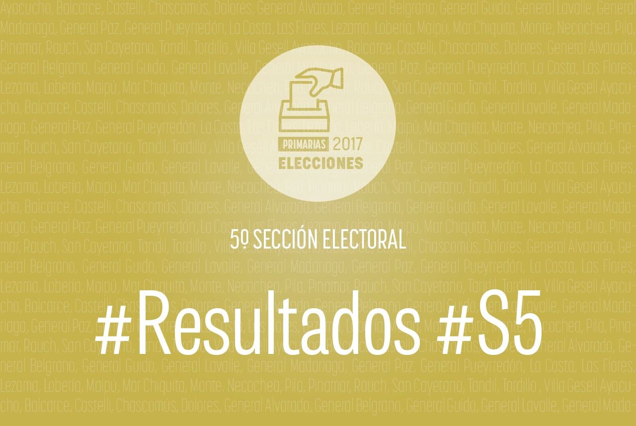 Resultados oficiales PASO 2017: Cambiemos se impone con comodidad en la Quinta sección electoral