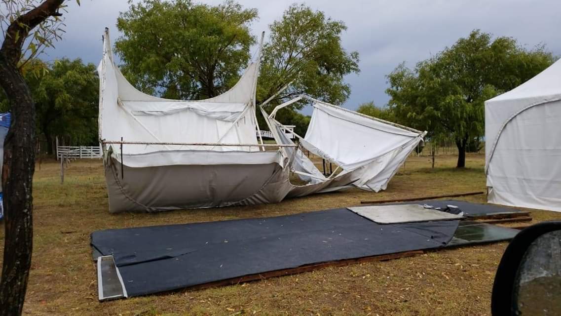Enduro del Verano: Un temporal voló instalaciones del trazado en Villa Gesell