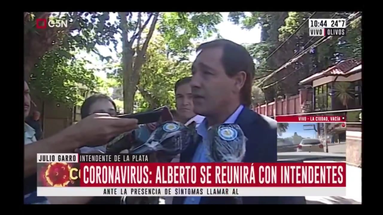 Julio Garro en Olivos por el coronavirus: "Lo que se viene es largo y difícil"
