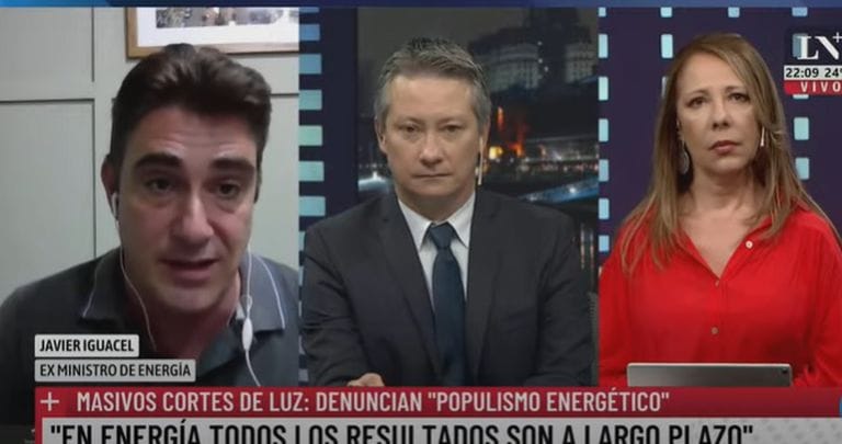 Iguacel dijo que los cortes de luz "son consecuencia del populismo que inició Kirchner" y llamó a "corregir las tarifas"