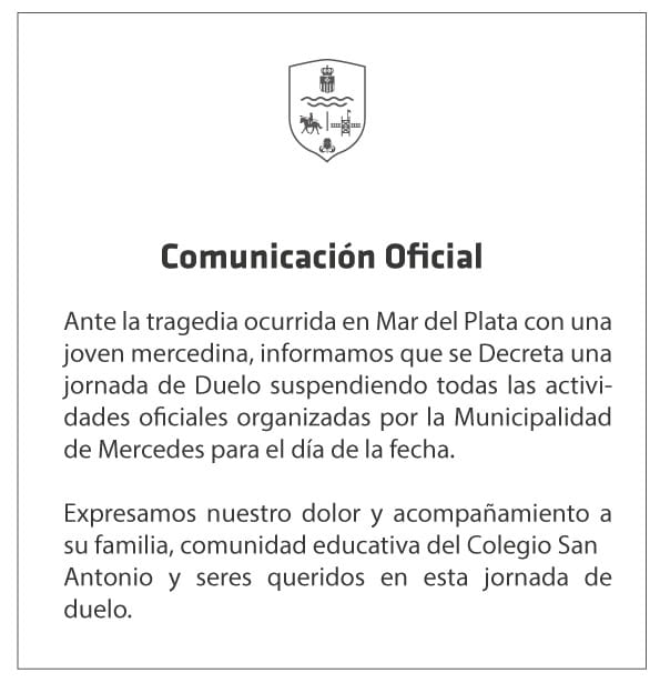 Comunicado Mercedes municipalidad