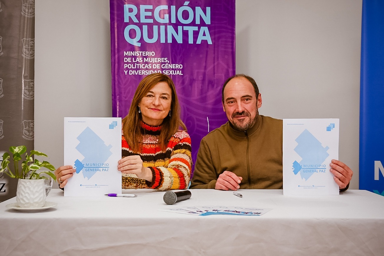 Estela Díaz y Juan Manuel Álvarez firmaron convenio del programa “Municipio por la Igualdad”.