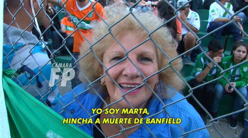 Marta Commidari, la famosa hincha de Banfield