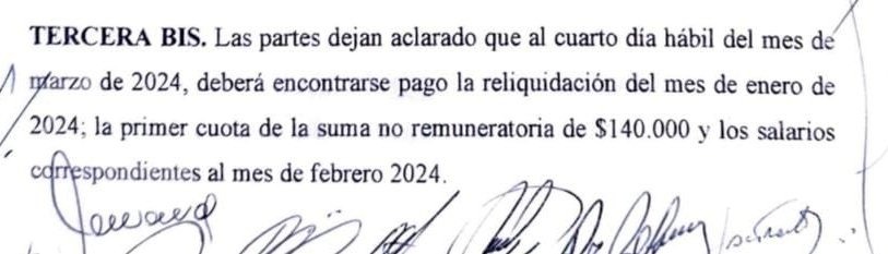 La cláusula del acuerdo paritario (FOTO: CiudadBondi).