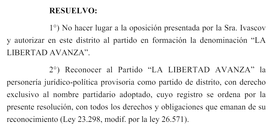 La Libertad Avanza partido