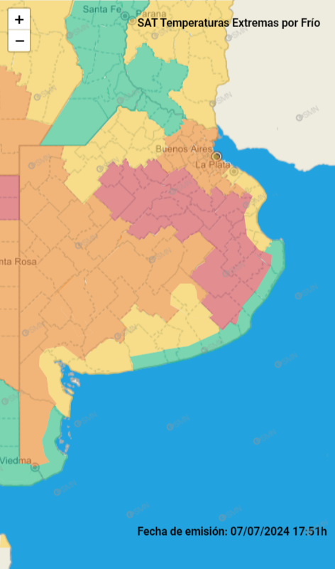 mapa alerta rojo