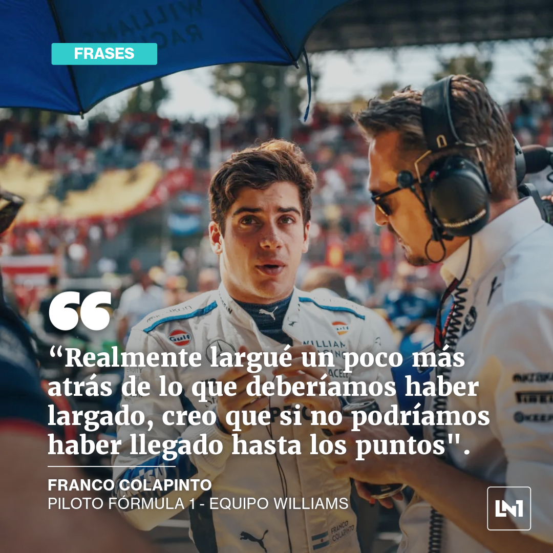 Colapinto en el Gran Premio de Italia - Podríamos haber llegado hasta los puntos