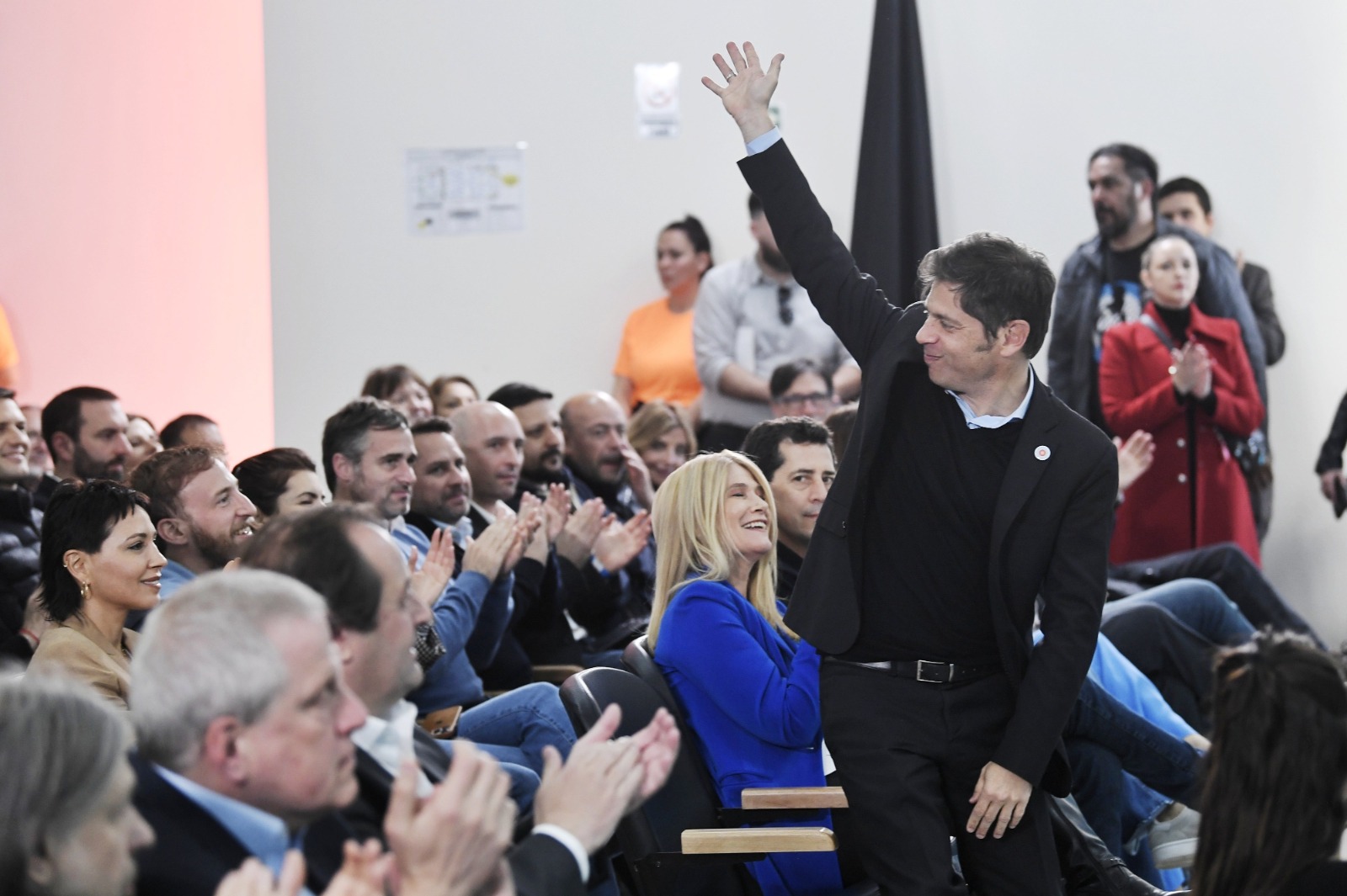 Kicillof en la conferencia de Cristina Fernández en Merlo.