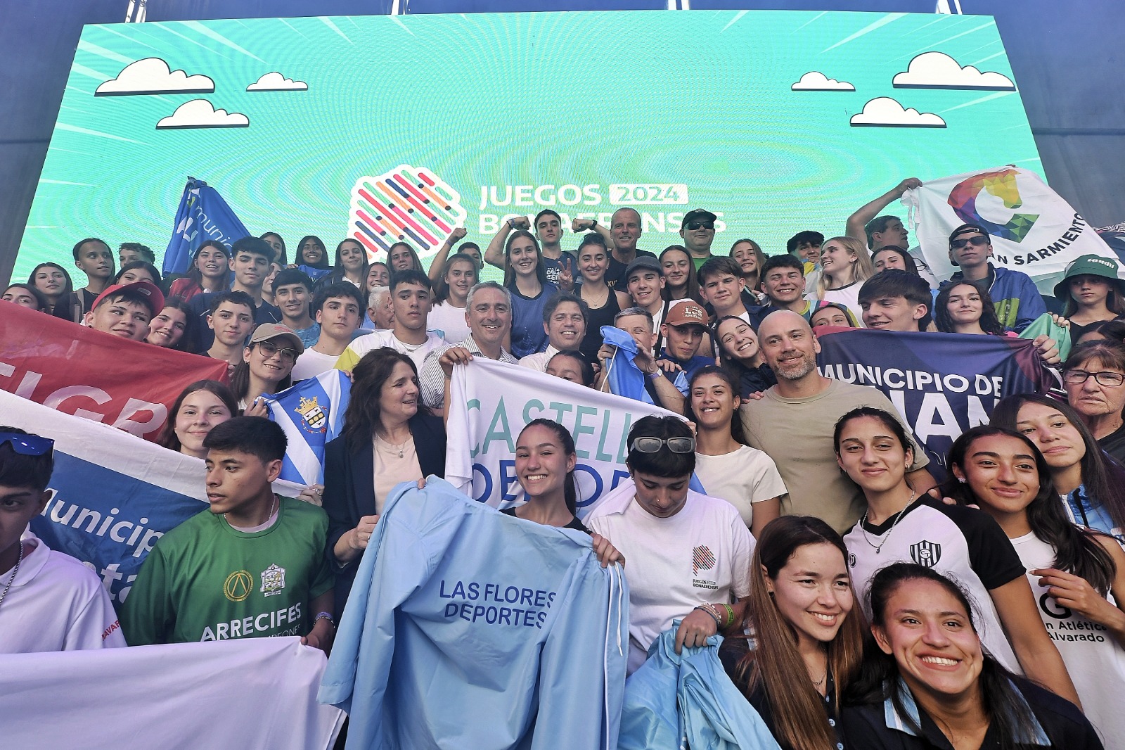 Inauguración de la etapa final de los Juegos Bonaerenses en Mar del Plata.