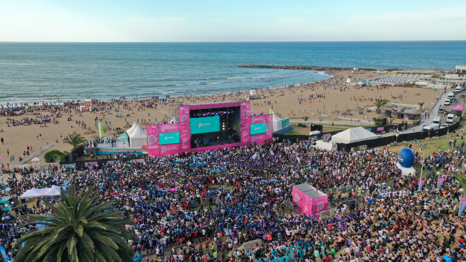 Inauguración de la etapa final de los Juegos Bonaerenses en Mar del Plata.