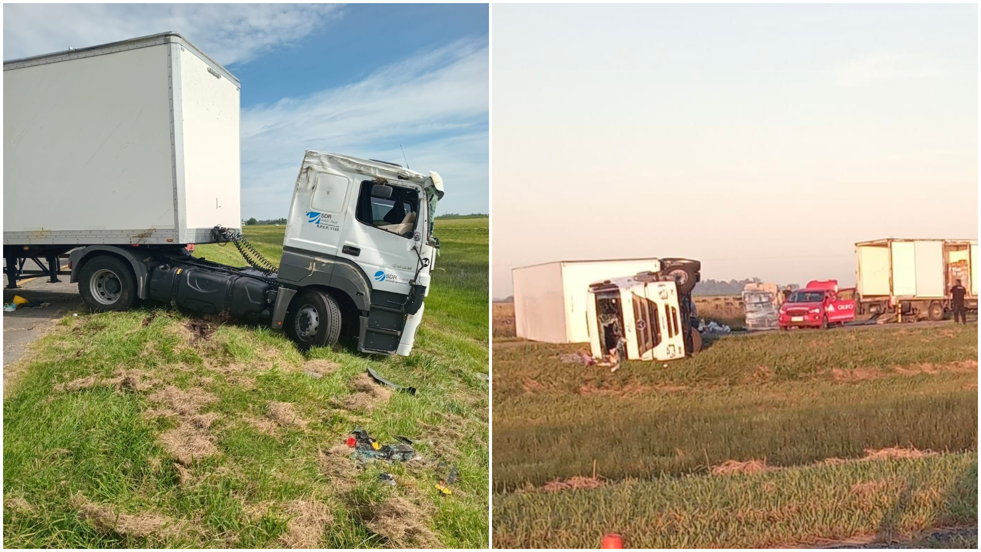 Accidente en Ruta 2: un muerto tras el vuelco de un camión rumbo a Mar ...